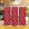 Heart Pattern 20oz Skinny Tumbler Wrap PNG, Valentines Day Tumbler Design Digital Download