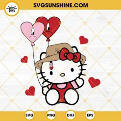 Hello Kitty Bad Bunny Heart SVG, Un San Valentin Sin Ti SVG, Bad Bunny Valentines SVG