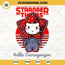 Hello Kitty Demogorgon SVG, Hello Kitty Stranger Things SVG PNG DXF EPS Cricut