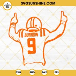 Joe Burrow 9 SVG, Bengals SVG, Football SVG Digital Download