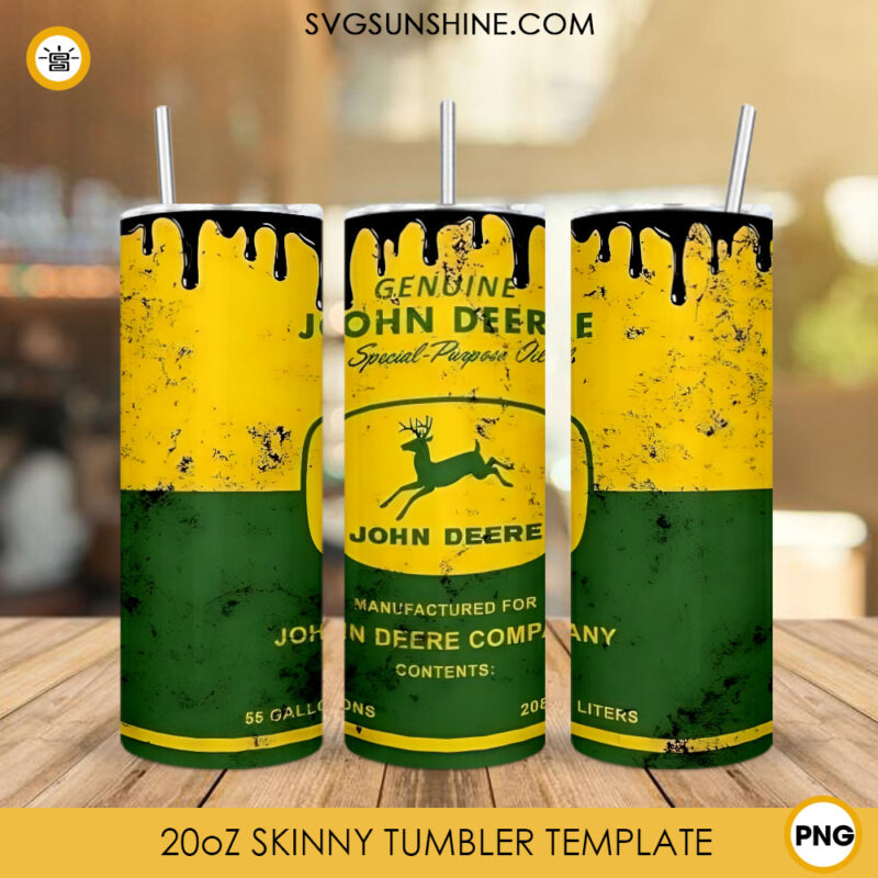 John Deere 20oz Tumbler Wrap Png Digital Download 8634