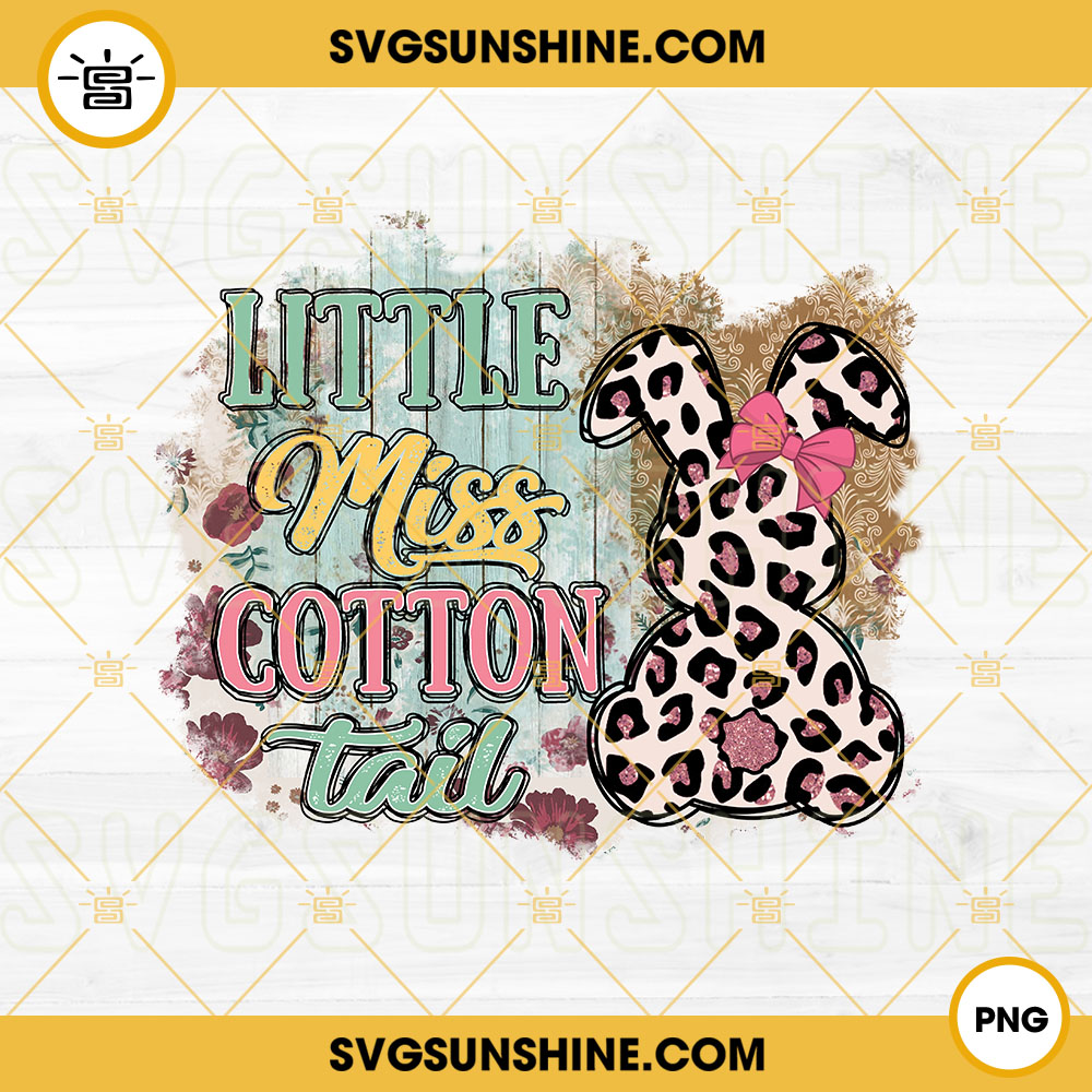 Little Miss Cotton Tail Easter PNG, Cute Easter PNG, Leopard PNG, Rabbit PNG