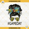 Los Angeles Chargers Game Day Messy Bun PNG, Football Mom PNG, Chargers Football NFL PNG Digital File