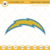 Los Angeles Chargers Logo Embroidery Files, NFL Football Team Machine Embroidery Designs