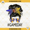Los Angeles Rams Game Day Messy Bun PNG, Football Mom PNG, Rams Football NFL PNG Digital File