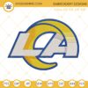 Los Angeles Rams Logo Embroidery Files, NFL Football Team Machine Embroidery Designs