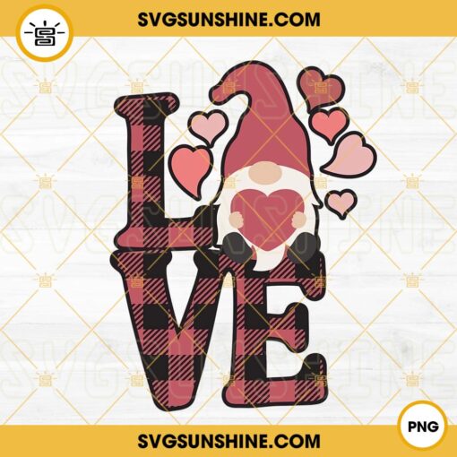 Love Gnome PNG, Gnome Valentines Day PNG, Cute Valentine PNG Digital Download