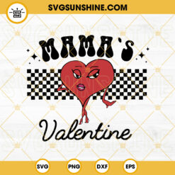 Mama's Valentine SVG, Retro Heart SVG, Kids Valentine SVG, Valentines Day SVG PNG DXF EPS Cricut