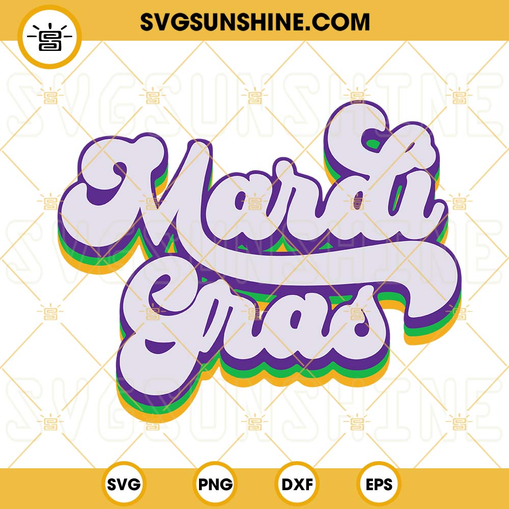 Mardi Gras SVG, Retro Mardi Gras SVG PNG DXF EPS Instant Download
