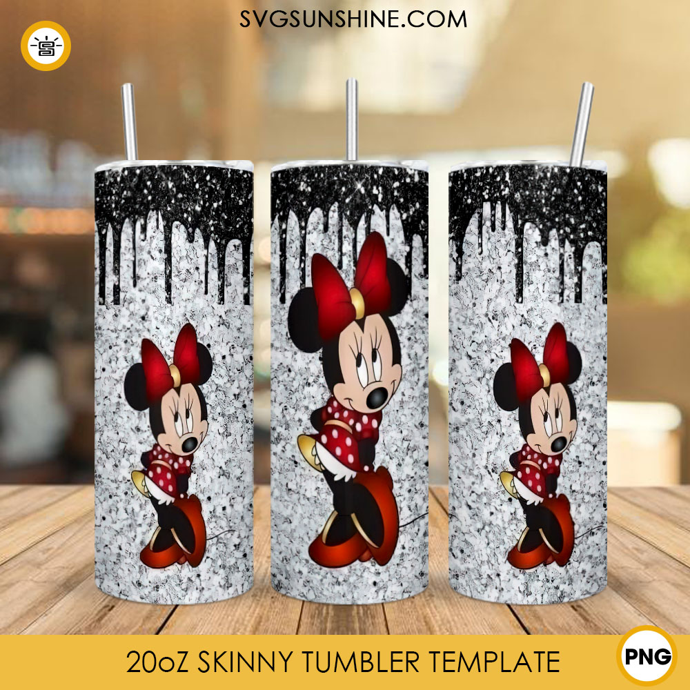 Minnie Mouse 20oz Skinny Tumbler Wrap For Sublimation