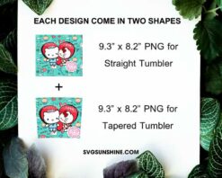 Hello Kitty Love Valentine 20oz Tumbler Template PNG