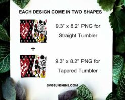 Mickey And Minnie 20oz Tumbler Template PNG, Disney Valentine Tumbler PNG File Digital Download