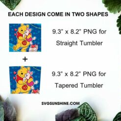 Pooh And Piglet Valentine 20oz Skinny Tumbler Template PNG