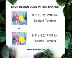 Stitch And Angel I Love You Valentine 20oz Skinny Tumbler Template PNG