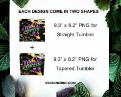 Mardi Gras 20oz Skinny Tumbler PNG File