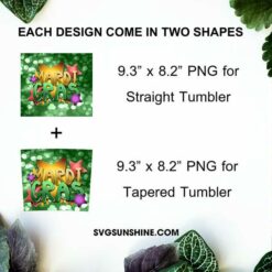 Mardi Gras 20oz Skinny Tumbler Template Design PNG File Digital Download