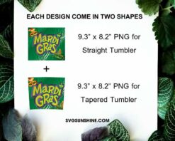 Mardi Gras 20oz Tumbler PNG File Digital Download