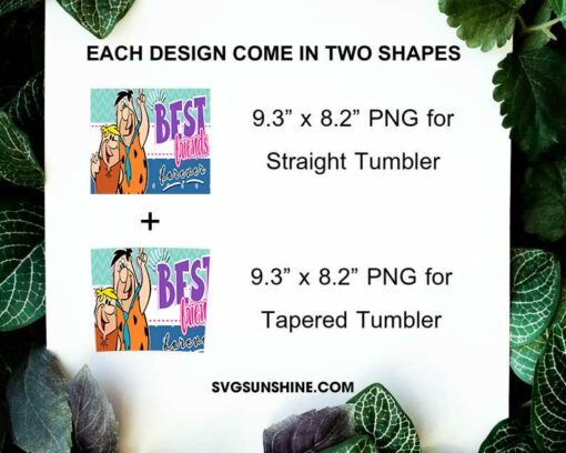 Fred And Barney Best Friends Forever 20oz Skinny Tumbler Template PNG, I Yabba Dabba Do Tumbler Template PNG File Digital Download