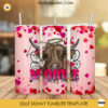 Moove Over Cupid 20oz Skinny Tumbler Wrap, Highland Cow Valentines Day Tumbler Design Download