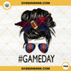 New York Giants Game Day Messy Bun PNG, Football Mom PNG, Giants Football NFL PNG Digital File