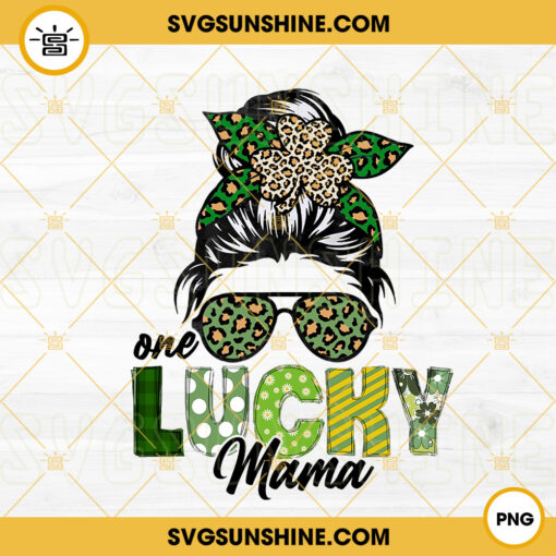One Lucky Mama PNG, St Patrick’s Day PNG, Shamrock Mom PNG Design Downloads