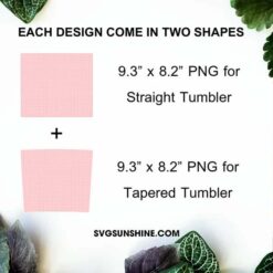 Pink Seamless Pattern 20oz Skinny Tumbler Wrap PNG Sublimation