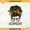 Pittsburgh Steelers Game Day Messy Bun PNG, Football Mom PNG, Steelers Football NFL PNG Digital File