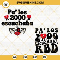 Rebelde Bad Bunny SVG Bundle, Pa’ Los 2000 Escuchaba RBD SVG, Bad Bunny SVG, RBD Tour SVG PNG DXF EPS
