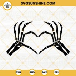 Skeleton Hands Heart SVG, Bones SVG, Funny Valentine SVG PNG DXF EPS Files