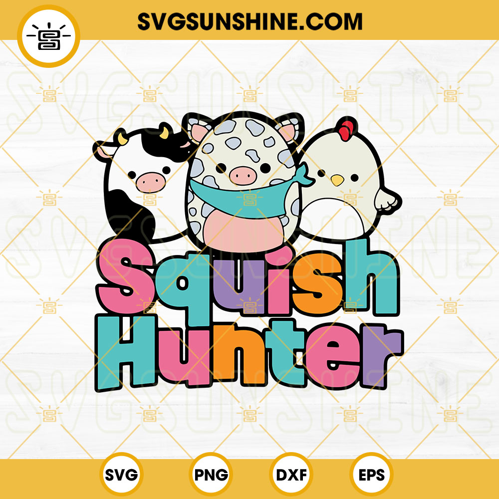 Squish Hunter SVG, Connor Cow SVG, Charity Chicken SVG, Rosie Pig SVG, Squishmallow SVG PNG DXF EPS Files