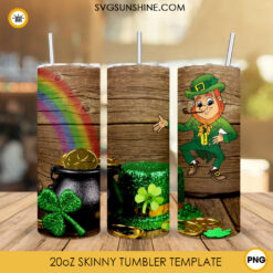 St Patricks Day 20oz Skinny Tumbler Sublimation Design
