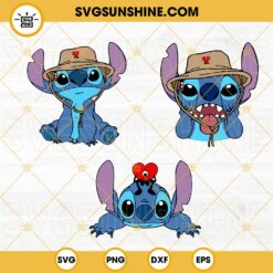 Stitch Bad Bunny SVG Bundle, Stitch Un Verano Sin Ti SVG, Bad Bunny Heart Stitch SVG PNG DXF EPS Files