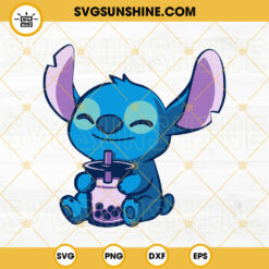 Stitch Bubble Tea SVG, Boba Tea SVG, Cute Stitch SVG PNG DXF EPS Files