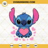 Stitch Love SVG, Stitch With Heart SVG, Cute Stitch Valentine SVG PNG DXF EPS Cut Files