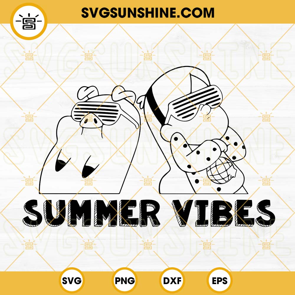 Summer Vibes Mabel And Waddles SVG, Gravity Falls SVG PNG DXF EPS Files