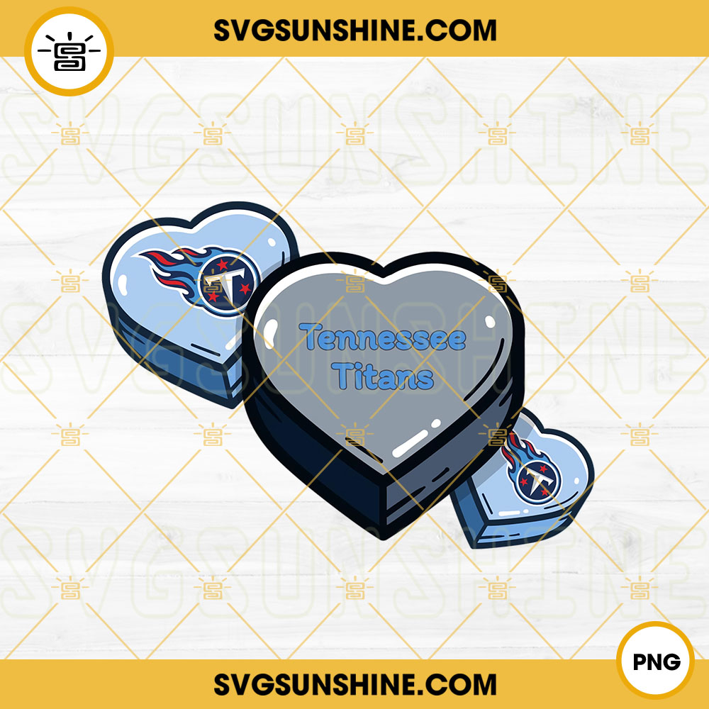 Tennessee Titans Candy Hearts PNG, Conversation Hearts PNG, Football Valentine's Day PNG