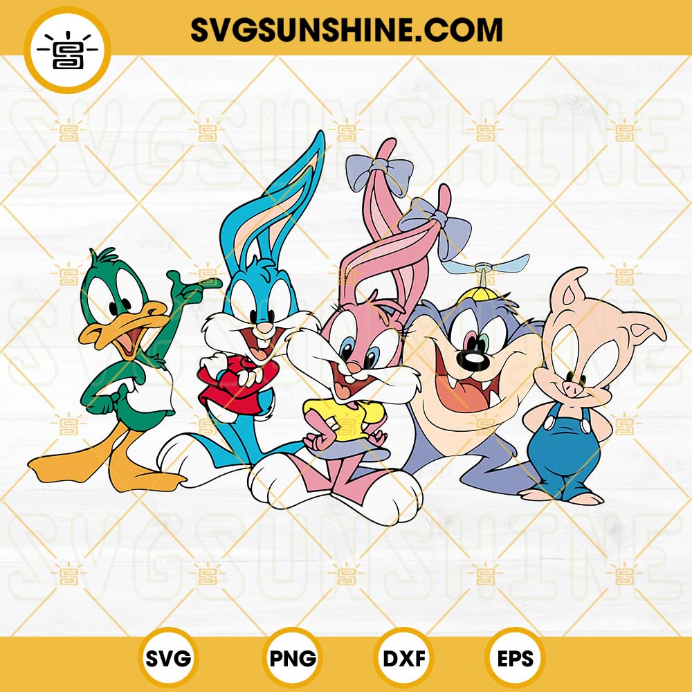 Tiny Toon Adventures SVG, Buster Bunny SVG, Hamton Pig SVG, Tasmanian Devil SVG