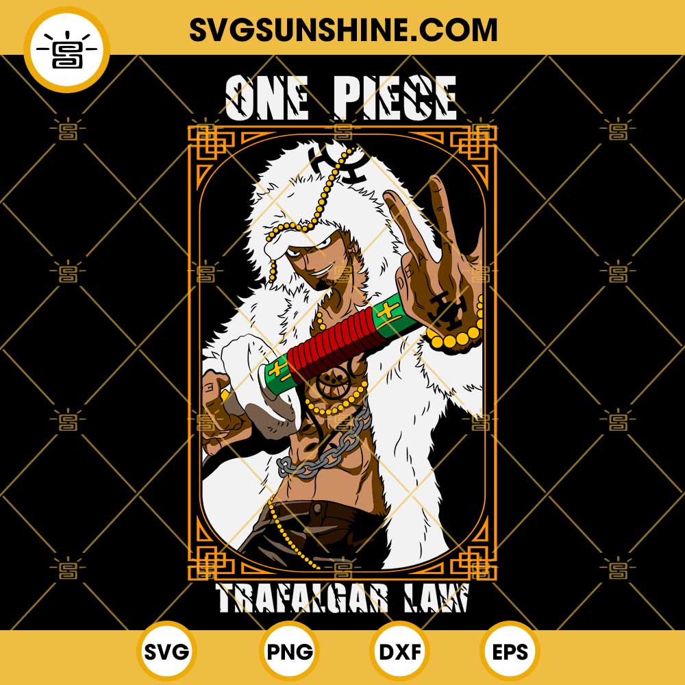 Trafalgar Law SVG, One Piece SVG PNG DXF EPS Cricut