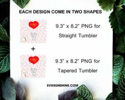 Valentine's Day You And Me Tumbler Wrap, Couple 20oz Skinny Tumbler Sublimation Design