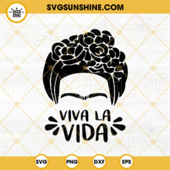 Frida Kahlo Flowers SVG, Frida Kahlo Florals SVG, Mexican Day Frida SVG PNG DXF EPS