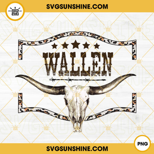 Wallen Bull Skull PNG, Country Western PNG, Wallen PNG, Cowboy PNG Digital Download