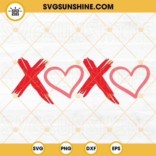 Xoxo SVG, Cute Valentines SVG, Love SVG, Heart SVG, Valentine’s Day SVG PNG DXF EPS Files