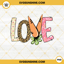 Love Bunny PNG, Easter PNG, Leopard Bunny PNG, Carrot PNG Designs