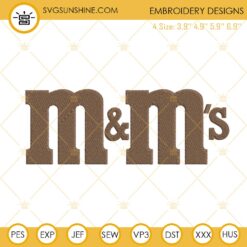 M And M Faces Yellow Embroidery Design, M And M Embroidery Design File