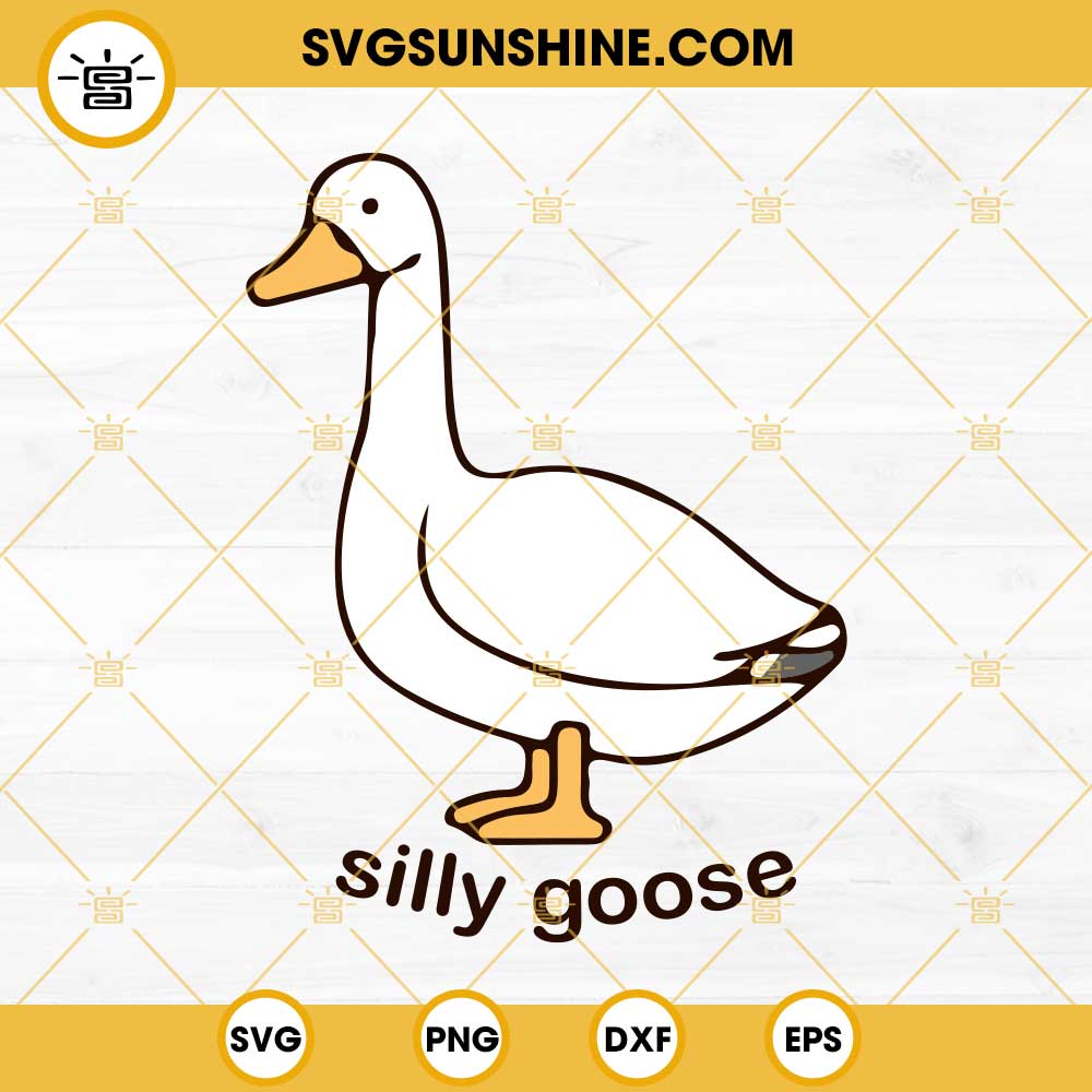 Silly Goose SVG PNG DXF EPS Cricut Silhouette Vector Clipart