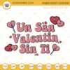 Un San Valentin Sin Ti Embroidery Designs, Bad Bunny Heart Lollipop Valentine Embroidery Files