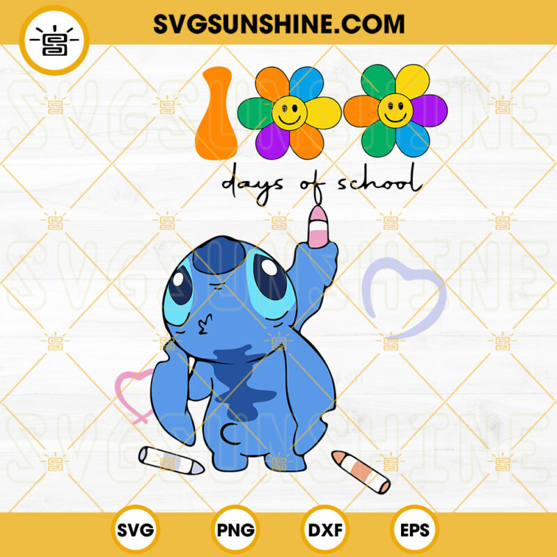 Stitch 100 Days Of School SVG, Stitch Graduation SVG, Back To School ...