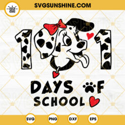 101 Days Of School SVG, Dalmatian SVG, Kindergarten SVG PNG DXF EPS Print Cut File