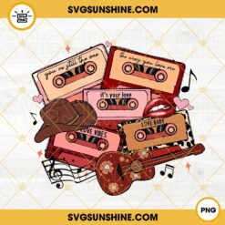 90s Country Cassette Tapes PNG, Western PNG, Country Music PNG Sublimation Download