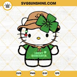 Bad Bunny Hello Kitty Patricks Day SVG, Lucky Bebesota SVG, St Patricks Day SVG PNG DXF EPS